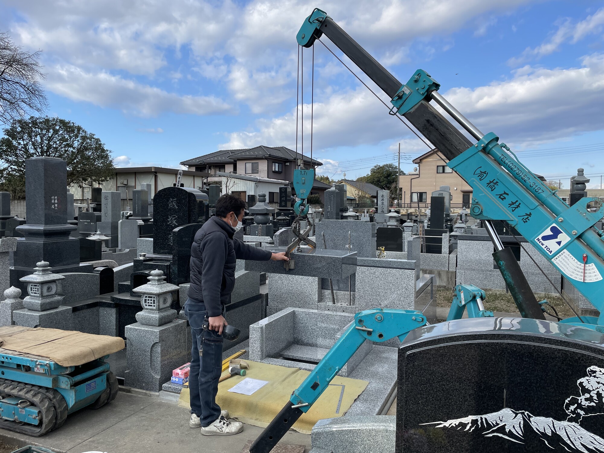 カニクレーン 新規建墓 墓石